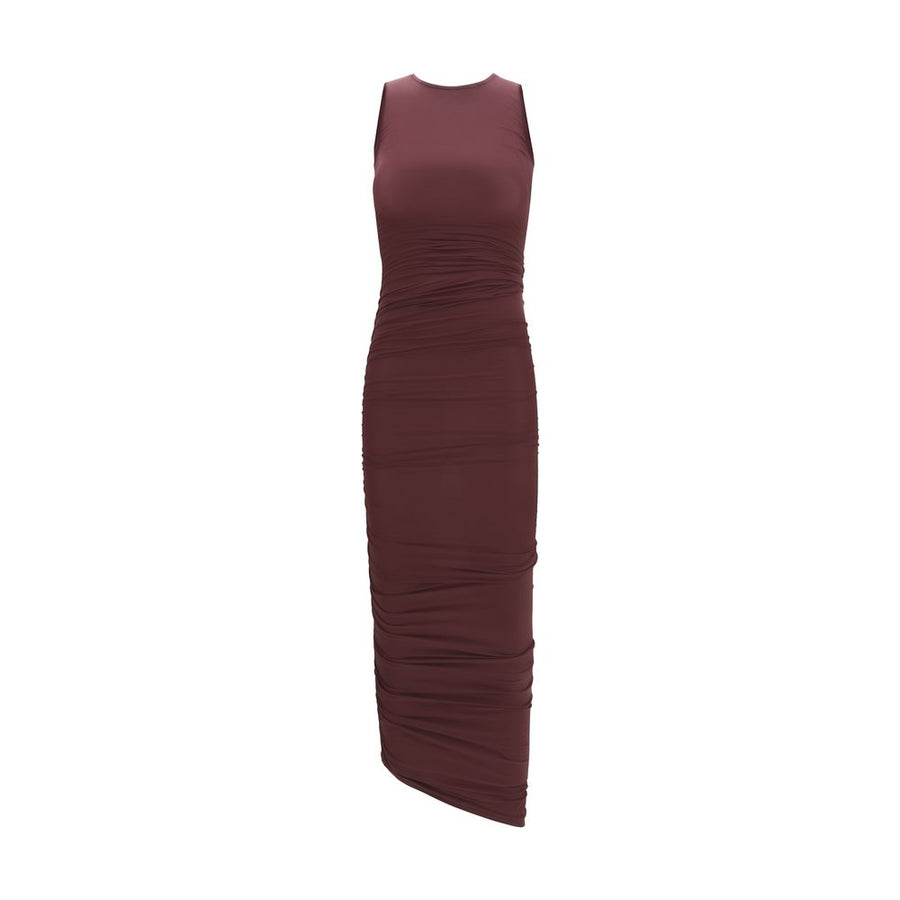 Bordeaux Polyamide Casual Dress