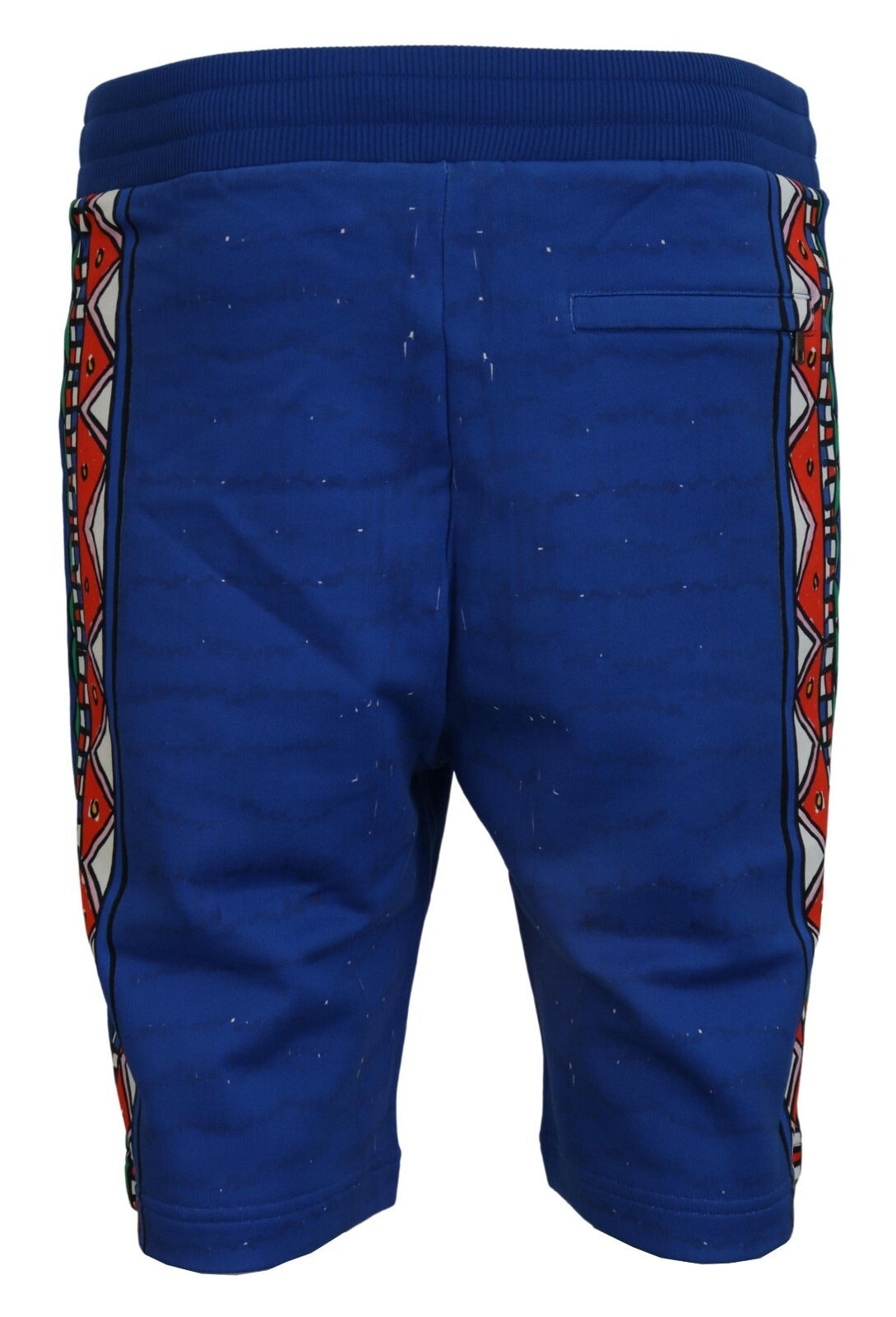 Blue Cotton Printed Bermuda Trousers Shorts