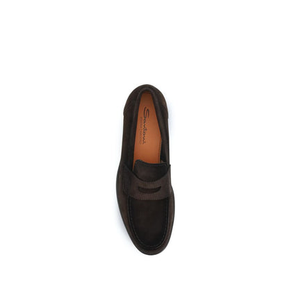 Brown Calf Leather Bos Taurus Slip-On Loafers