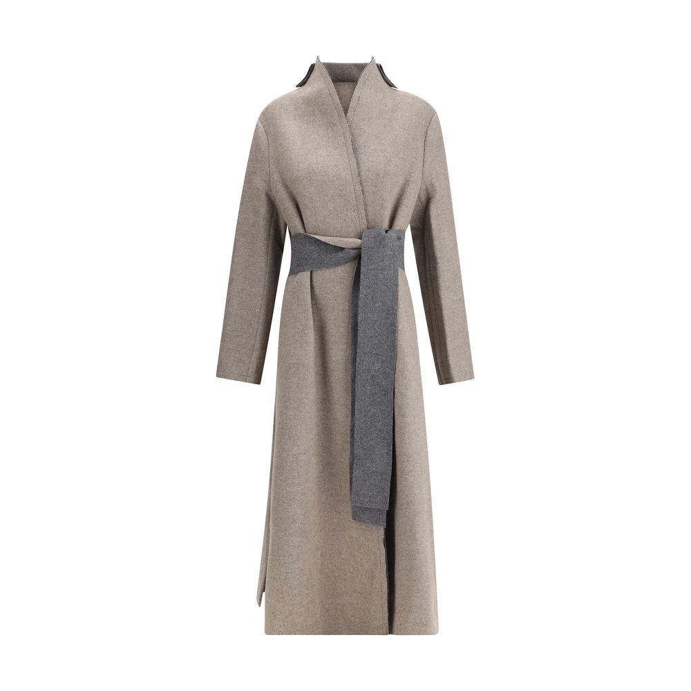 Beige Merino Wool Coat