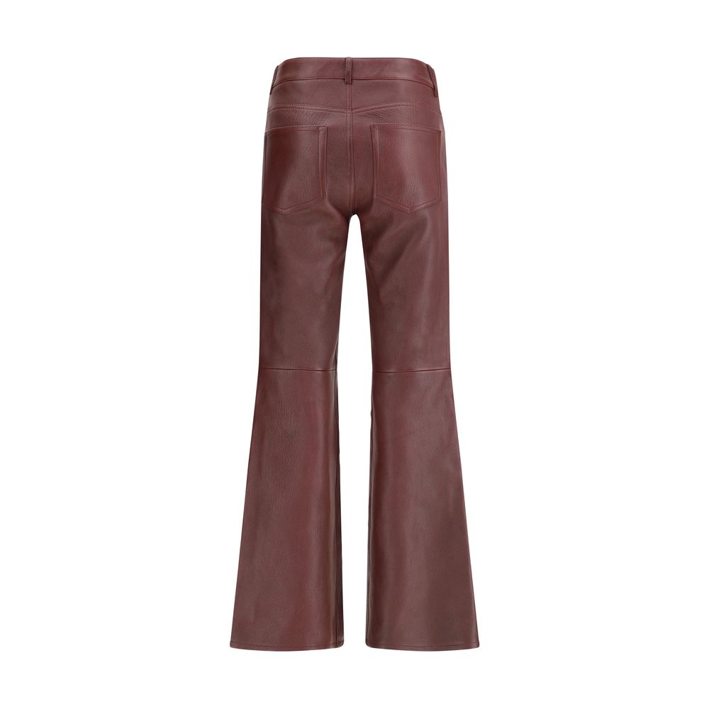 Bordeaux Leather Pants