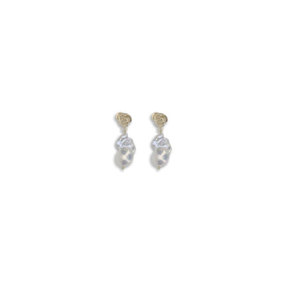 Gold Pearl Earrings