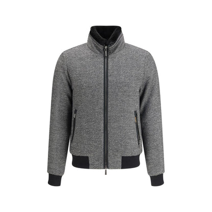 Gray Cashmere Bomber