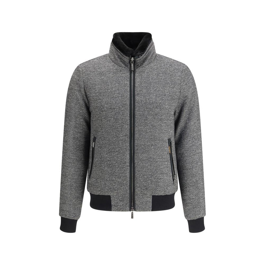 Gray Cashmere Bomber