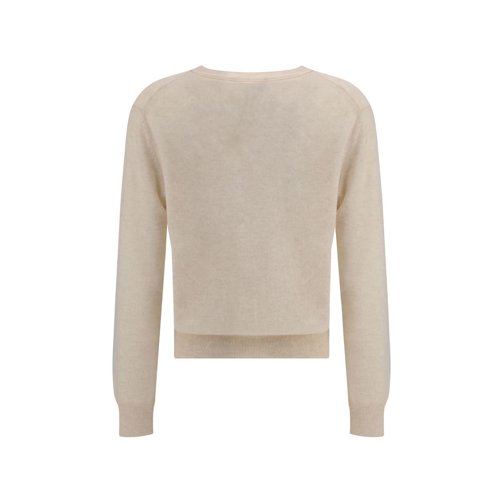 Cream Fleece Wool Sweatshirt