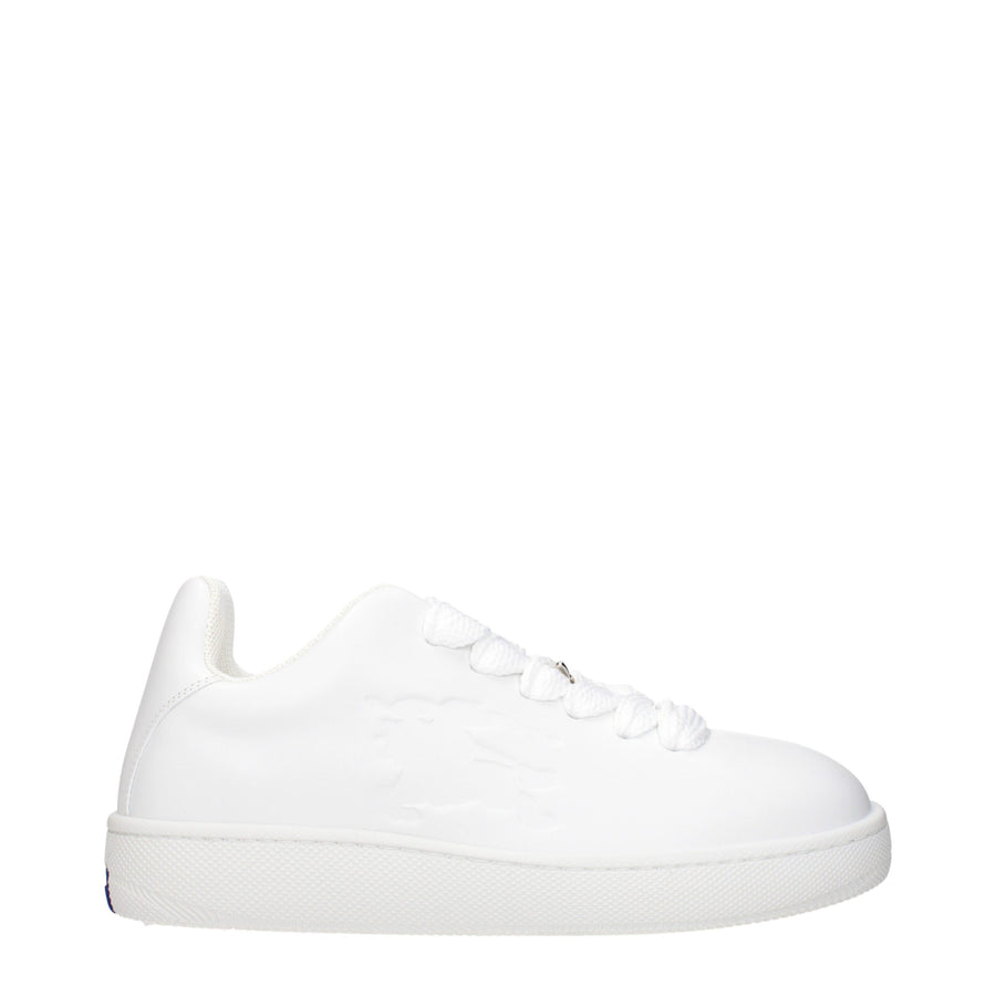White Leather Low Top Sneakers