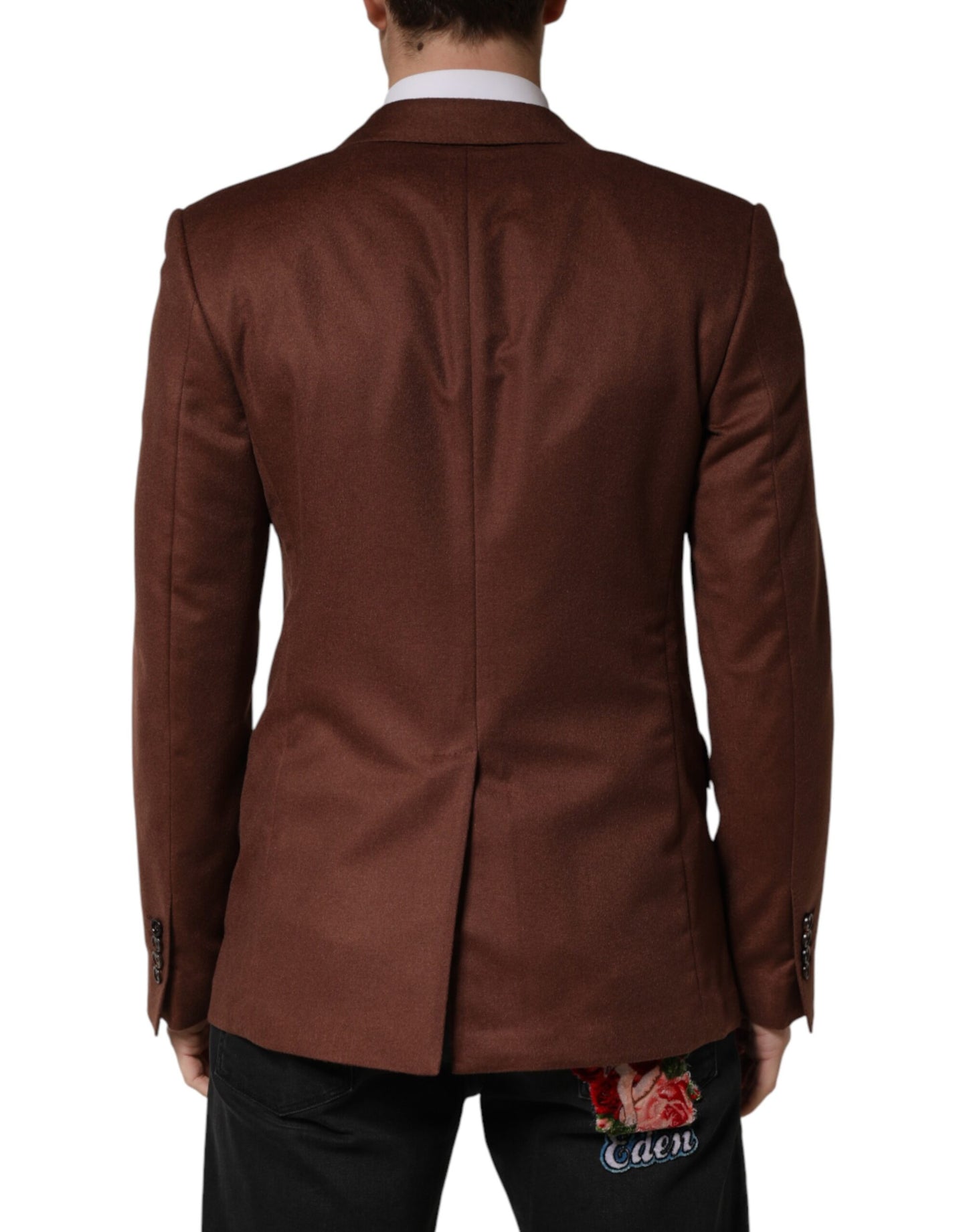 Brown Cashmere Single Breasted Jacket Blazer