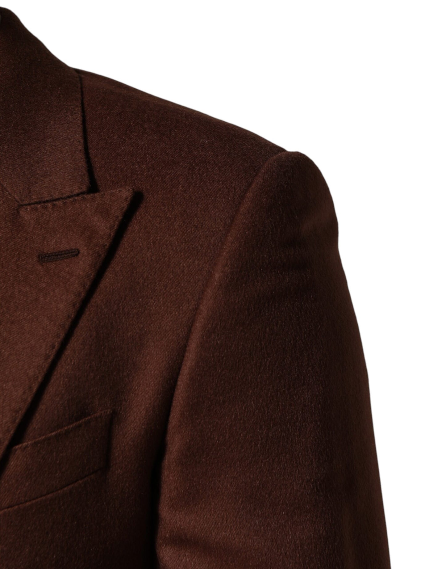 Brown Cashmere Single Breasted Jacket Blazer