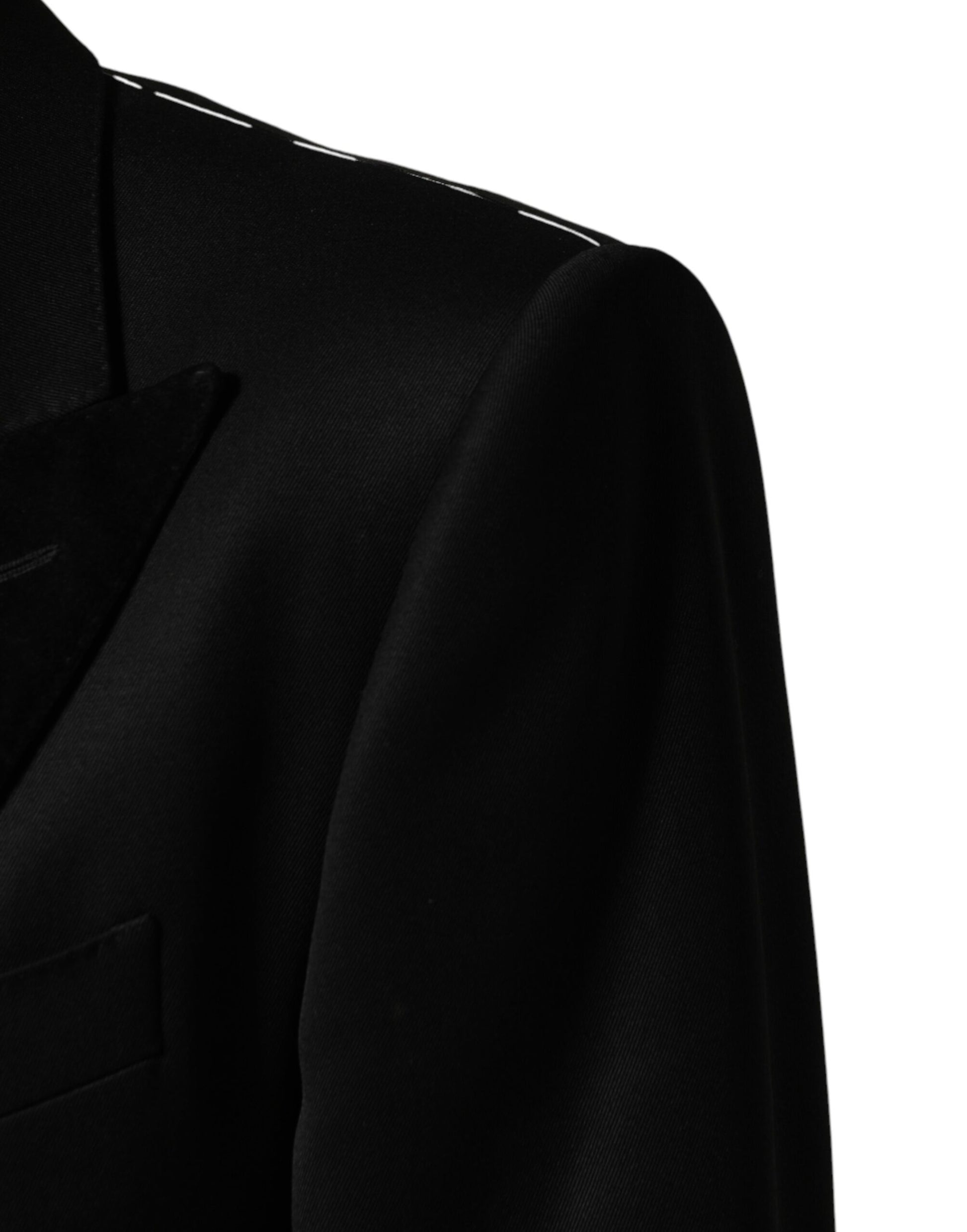 Black Wool Single Breasted Jacket Blazer