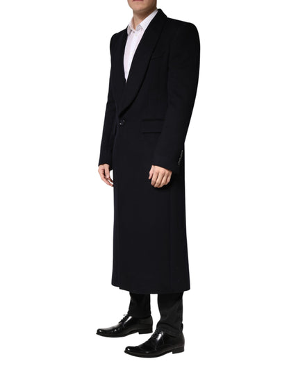 Black Single Breasted Trench Coat Jacket