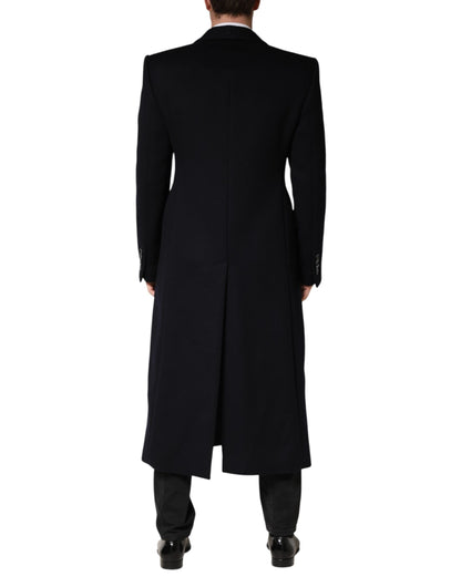 Black Single Breasted Trench Coat Jacket