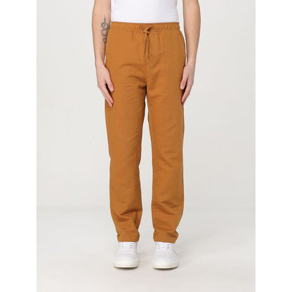 Brown Linen Casual Pants