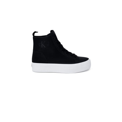 Black Artificial Leather High Top Sneakers