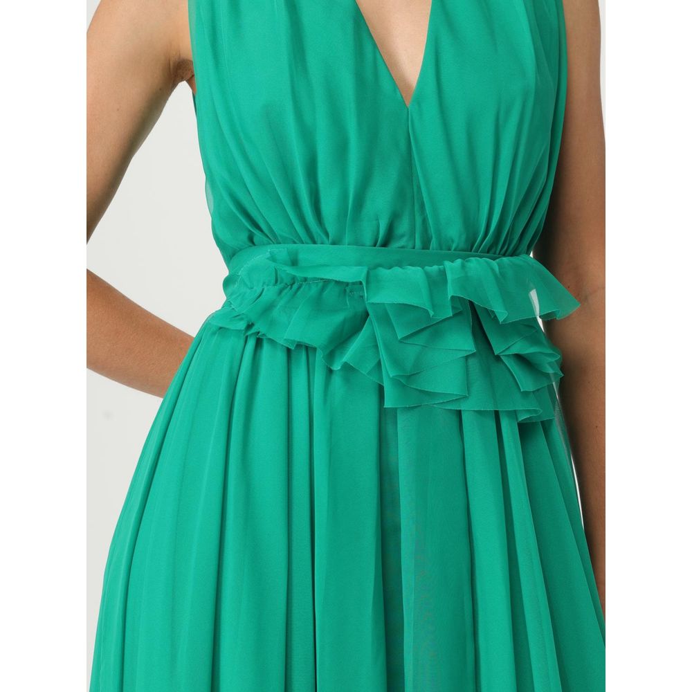 Bicolor Polyester Casual Dress