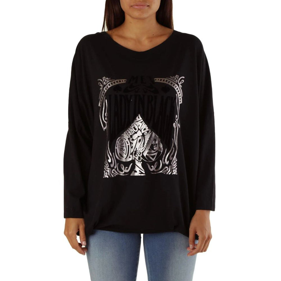 Black Viscose T-Shirt