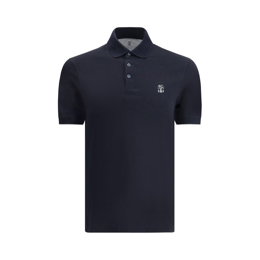 Blue Cotton Polo Shirt