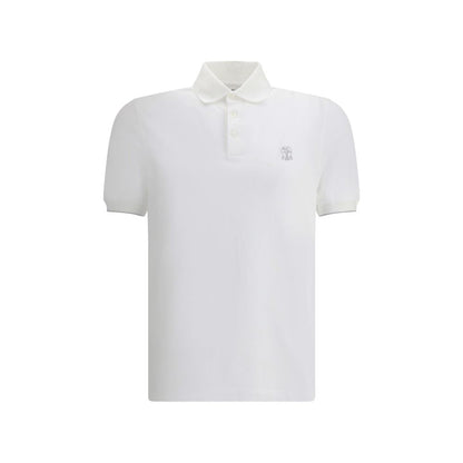 White Cotton Polo Shirt