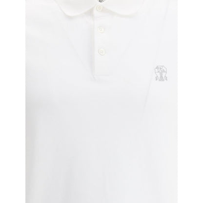 White Cotton Polo Shirt