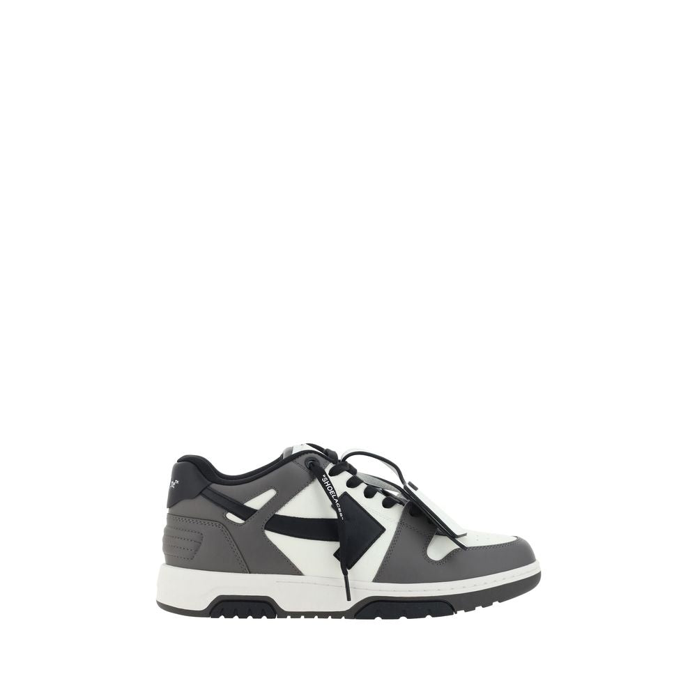 Gray Calf Leather Bos Taurus Low Top Sneakers
