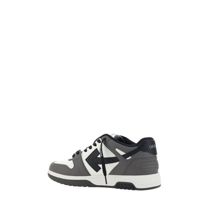 Gray Calf Leather Bos Taurus Low Top Sneakers