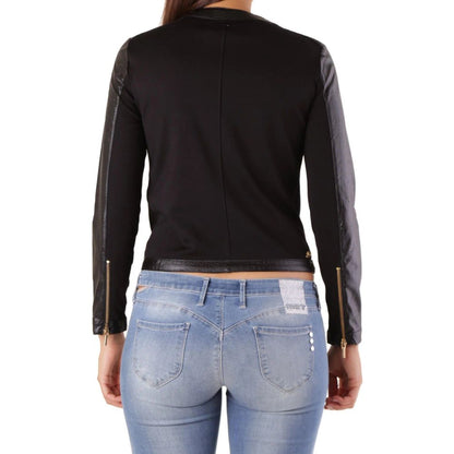 Black Viscose Biker Jacket