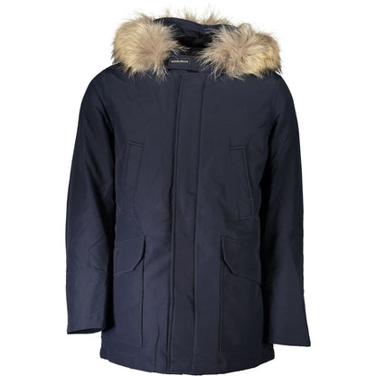 Blue Cotton Men's Parka