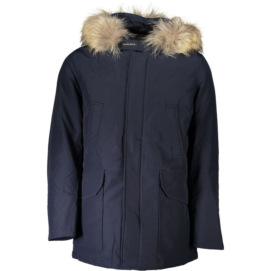 Blue Cotton Men's Parka