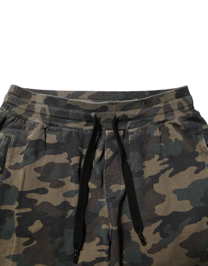 Brown Camouflage Cotton Jogger Trouser Pants
