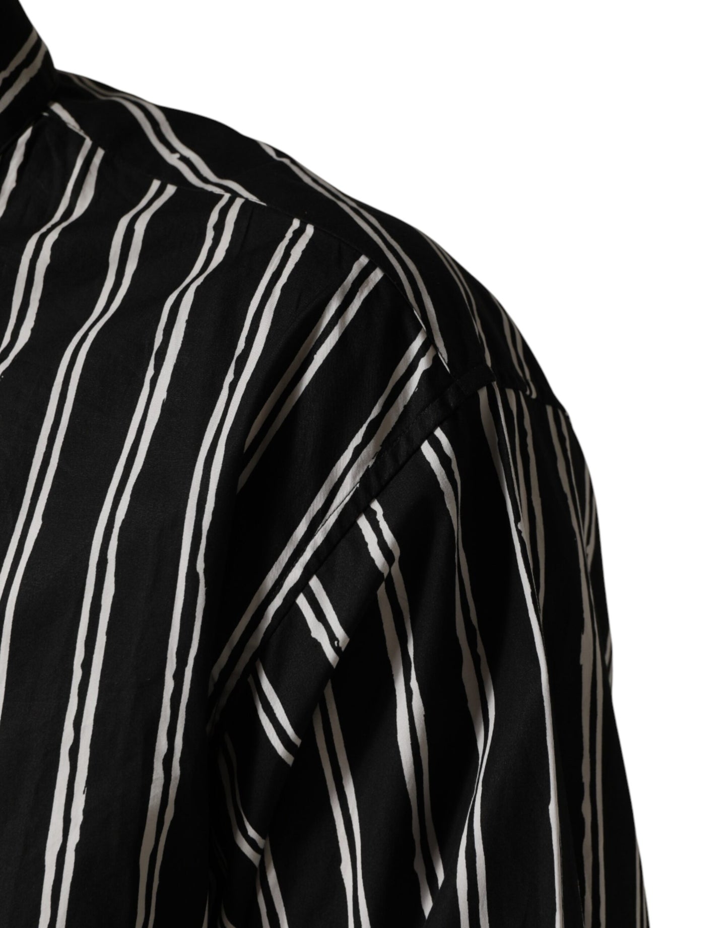 Black Stripes Cotton Men Formal Dress Shirt