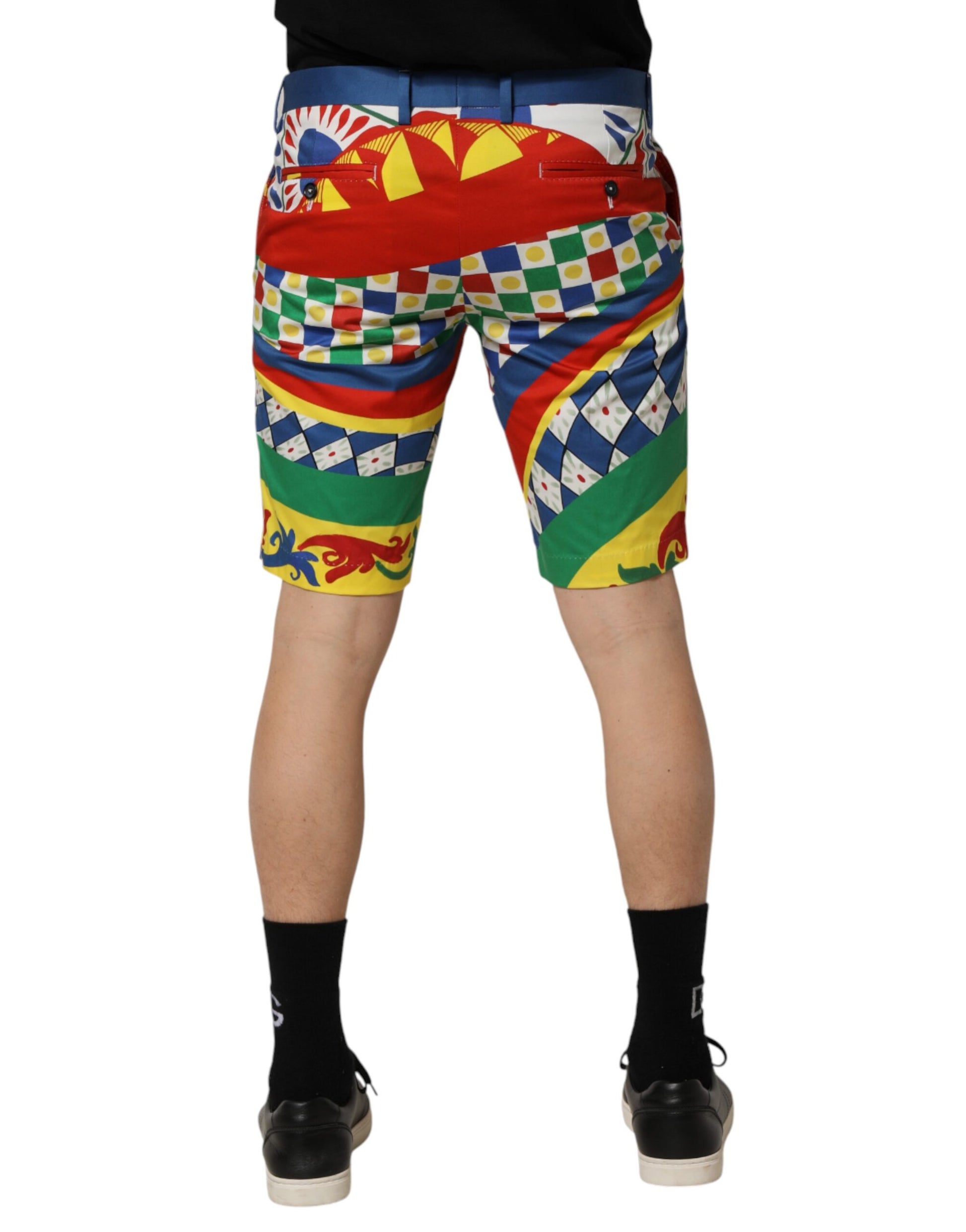 Multicolor Carretto Print Men Bermuda Shorts