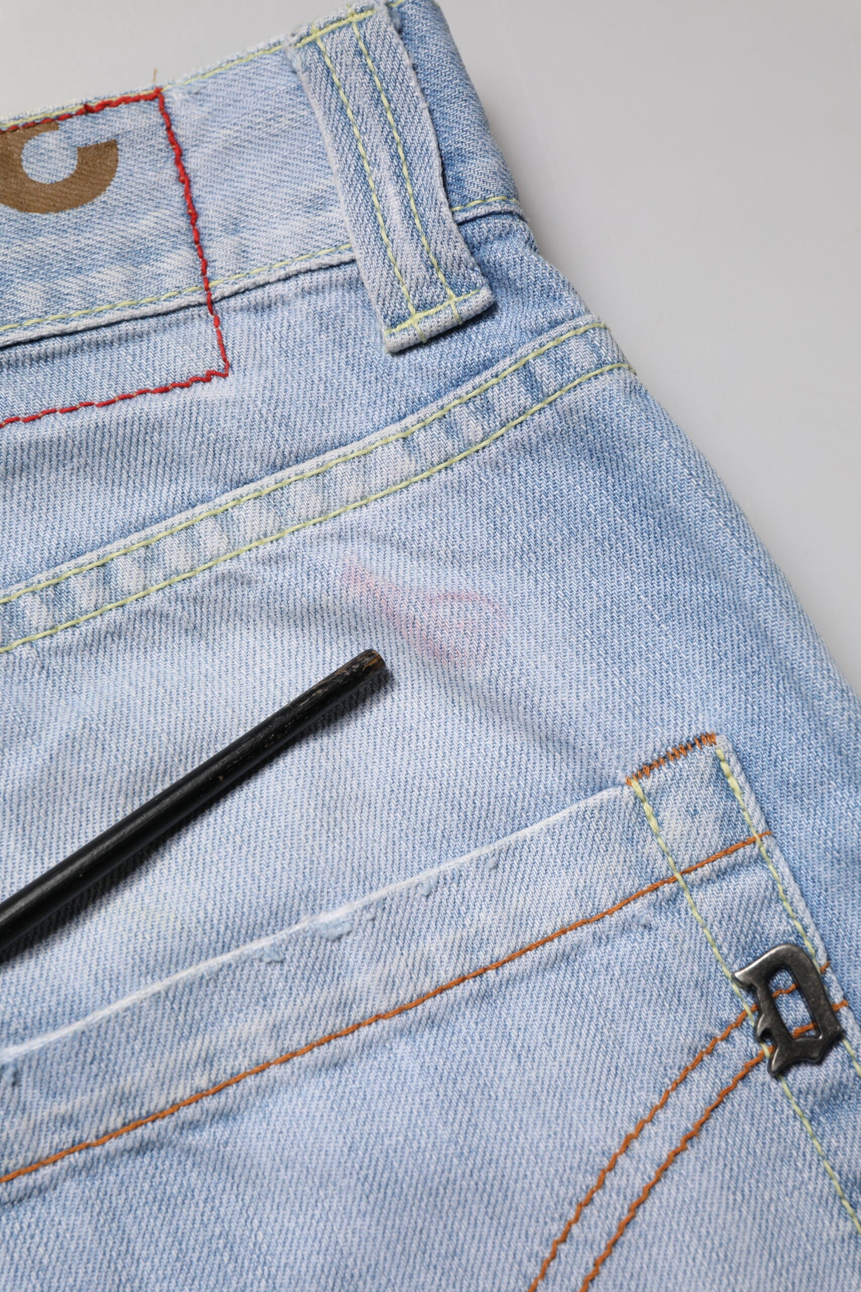 Light Blue Cotton Stretch Straight Denim Trouser Jeans