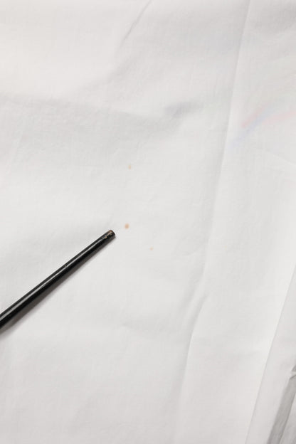 White Cotton High Waist Wide Leg Straight Bermuda Shorts