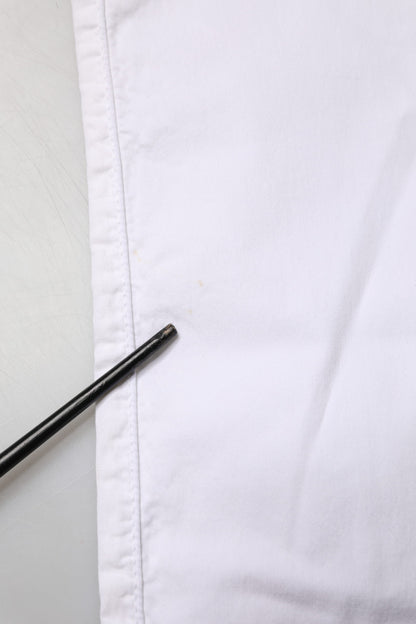 White Low Waist Bootcut Flared Denim Trouser Jeans