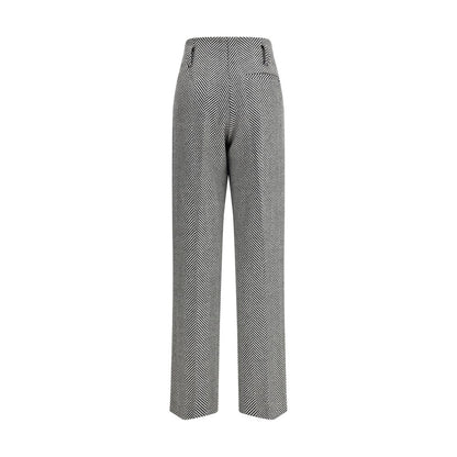 Multicolor Fleece Wool Casual Pants