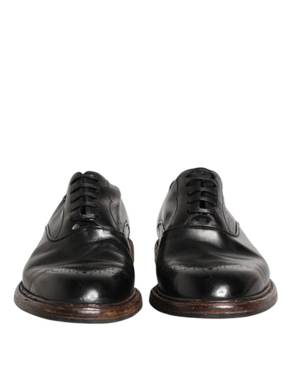 Black Calfskin Leather Oxford Dress Shoes