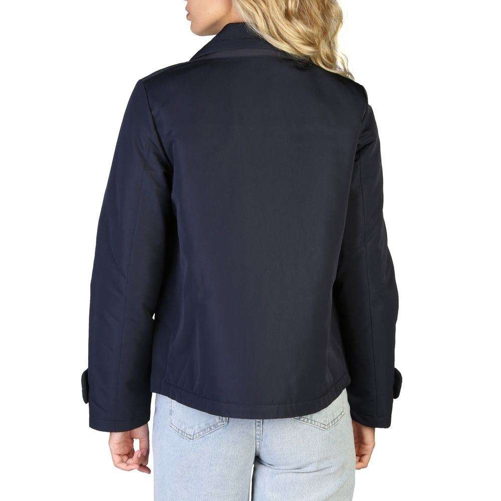 Blue Polyester Bomber