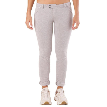 Gray Cotton Skinny Pants