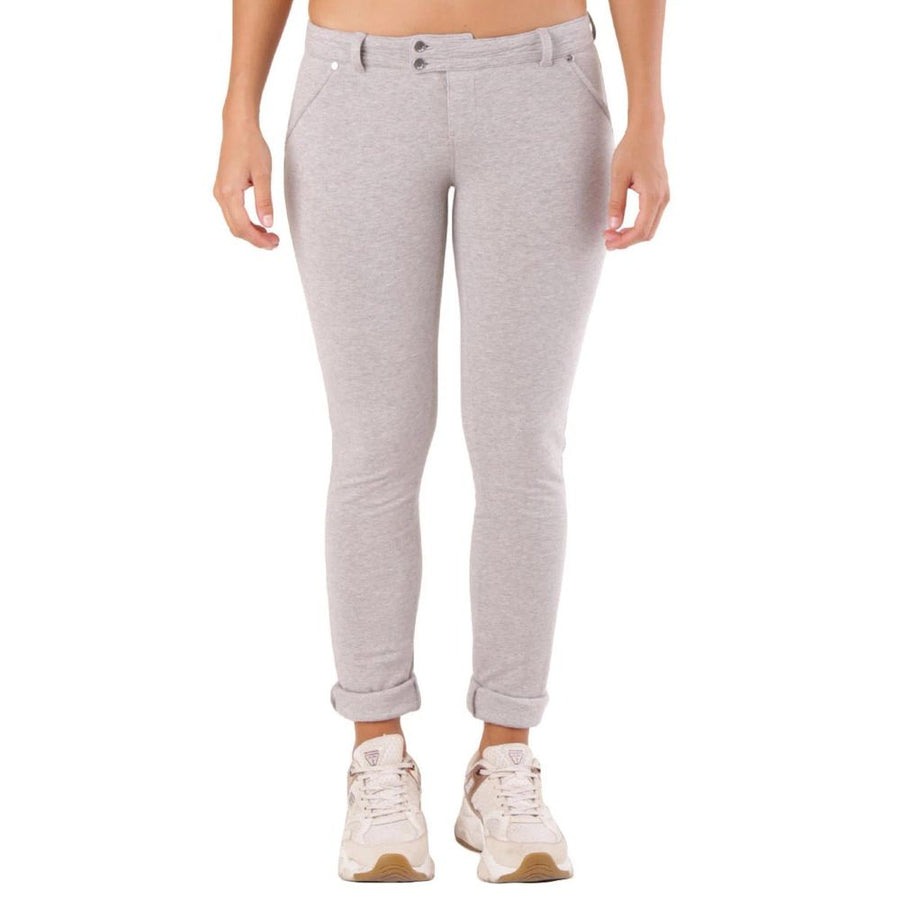 Gray Cotton Skinny Pants