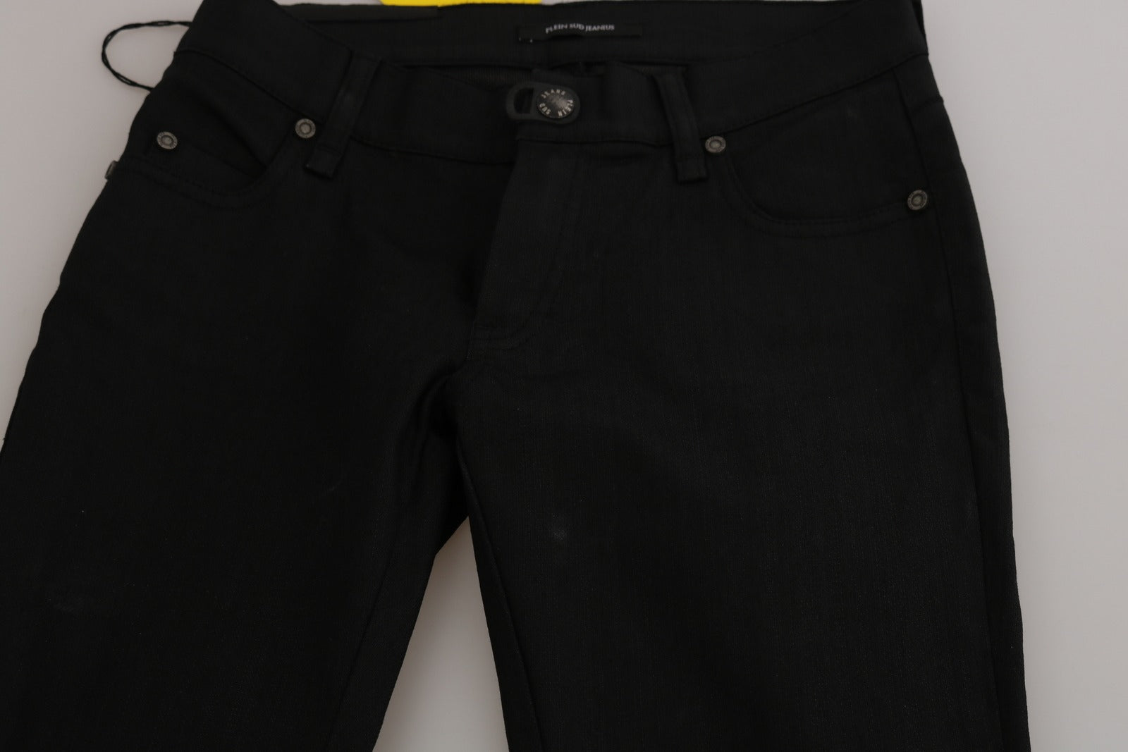 Cotton Black Mid Waist Skinny Denim Jeans