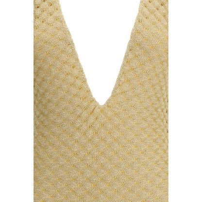 Gold Other Fibres One-Piece Swimsuit