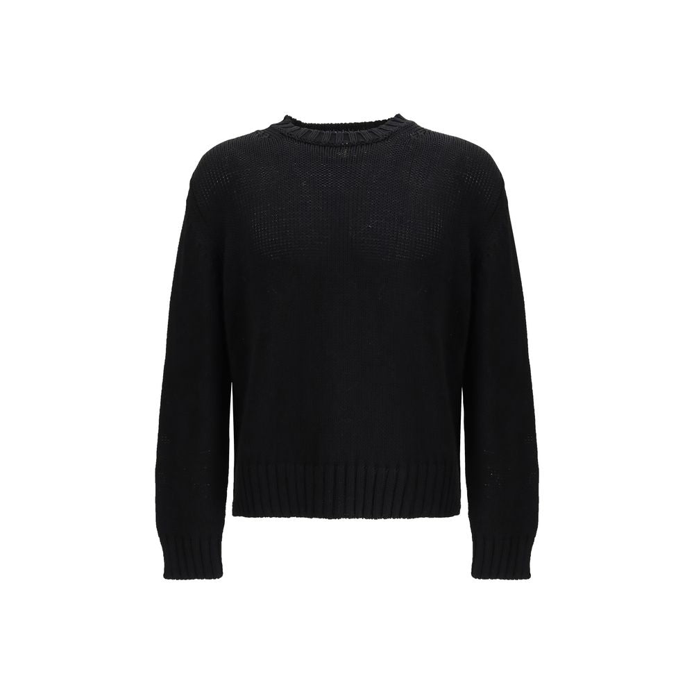 Black Cotton Sweatshirt
