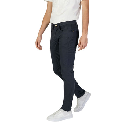 Blue Cotton Skinny Pants