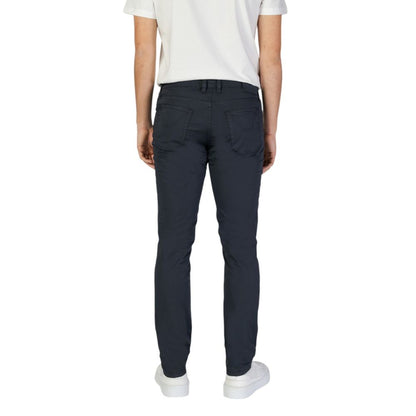Blue Cotton Skinny Pants