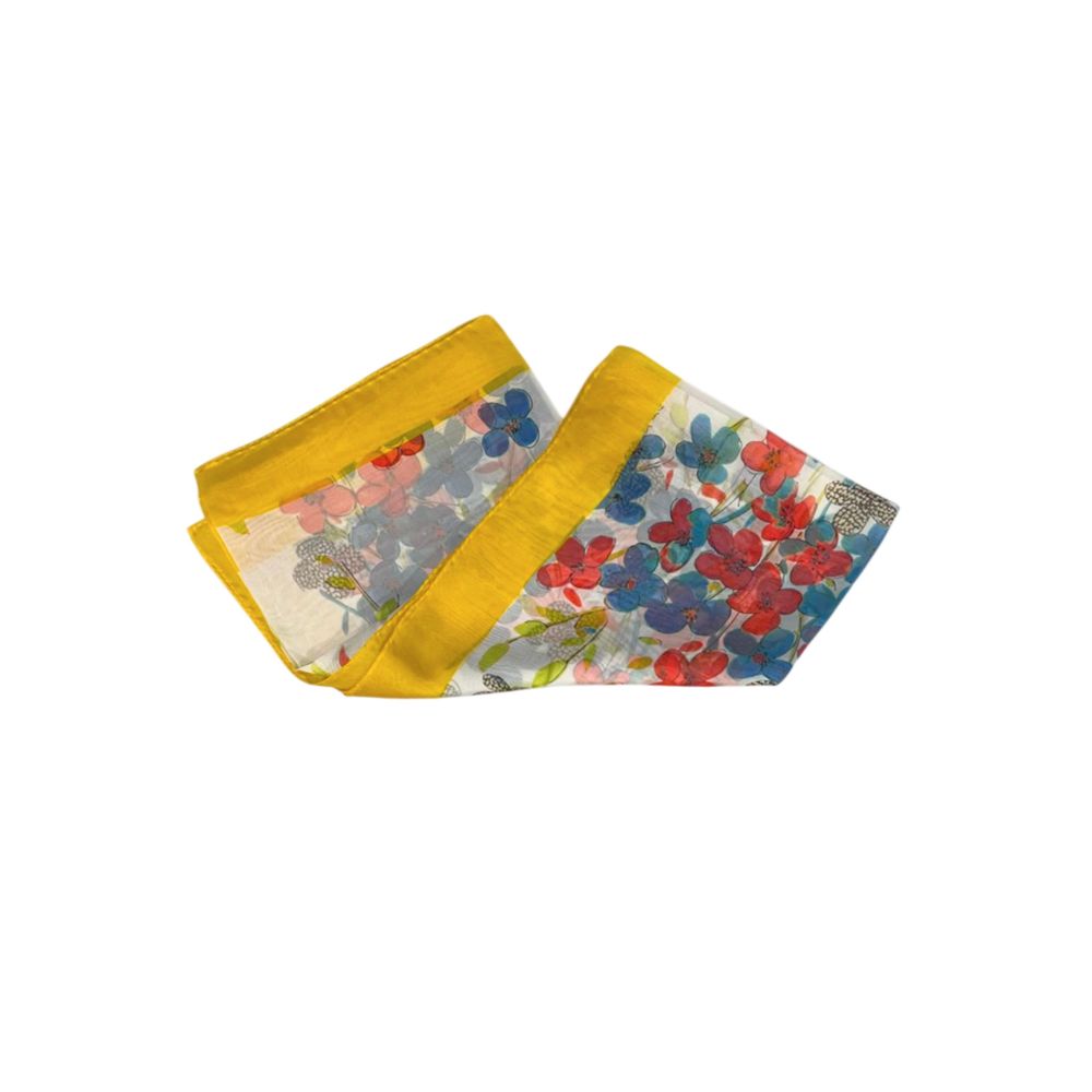 Yellow Silk Women Scarf