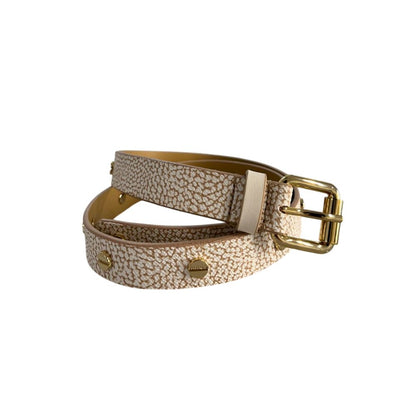 Beige Polyvinyl Women's Belt