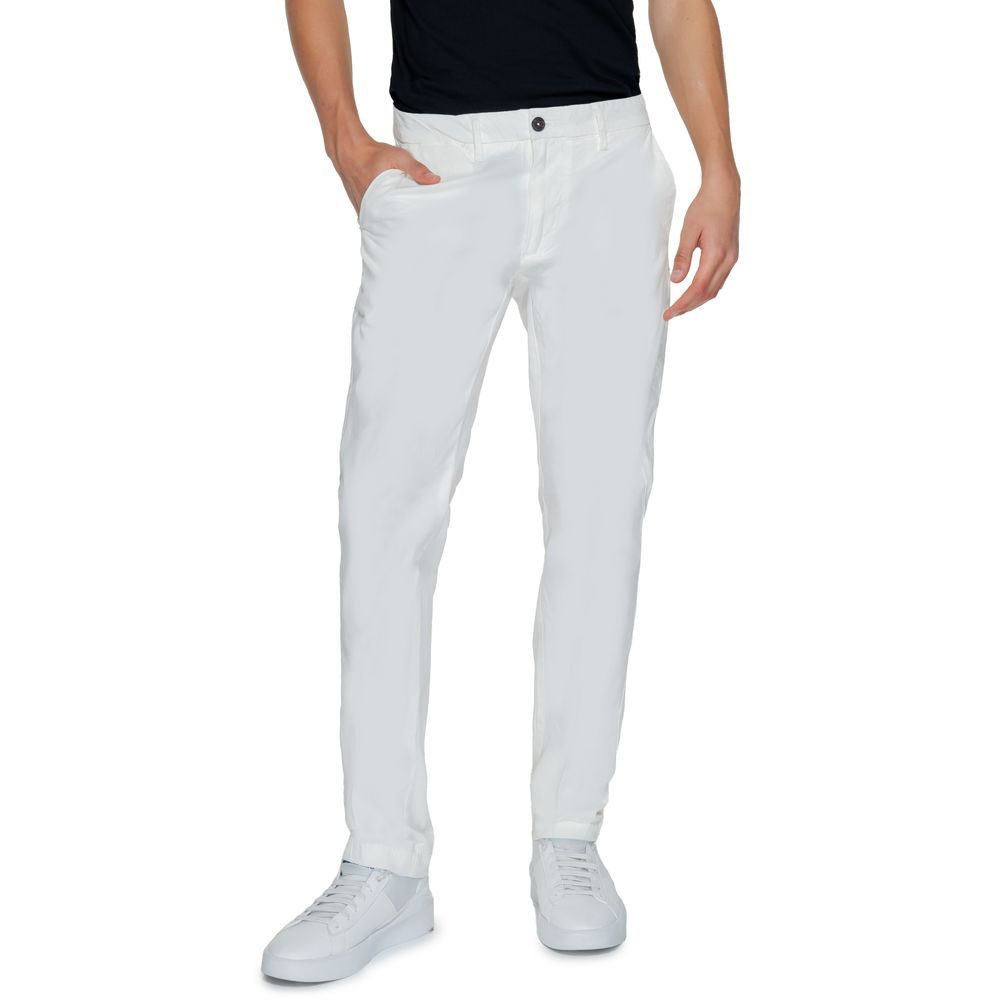 White Cotton Chino Pants