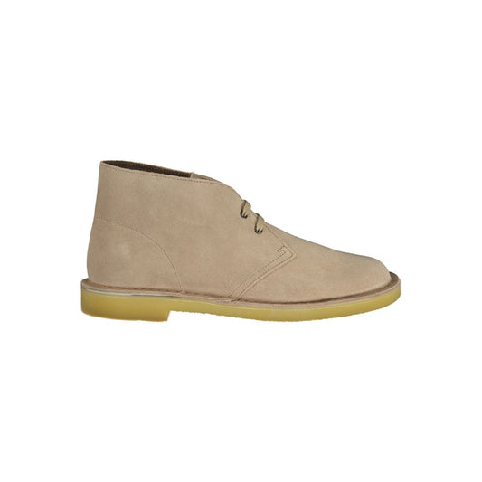 Beige Leather Mens Boot
