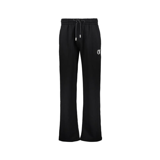 Black Cotton Casual Pants