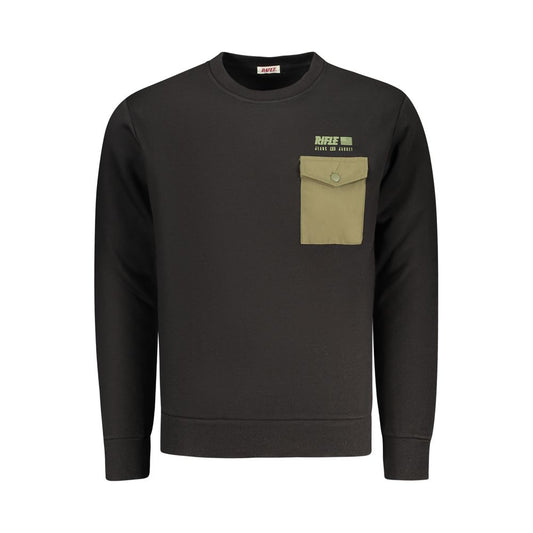 Black Cotton Men's Sweatshirt