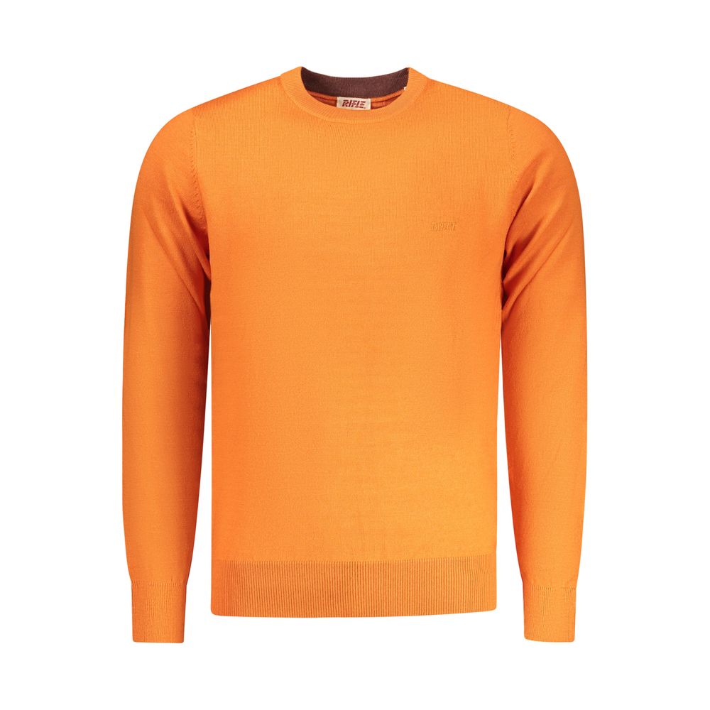 Arancione Polyester Mens Sweater